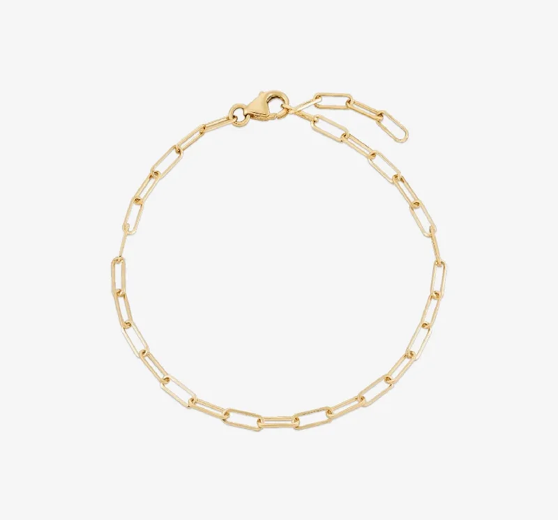 women's bracelets with heart charm -Link Bracelet | Gold