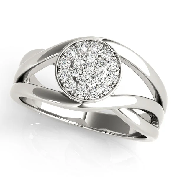 women's rings with delicate accents -14K Cluster Fashion Ring