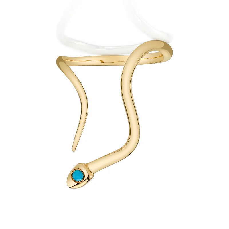 women's rings with luxury diamonds -Turquoise Snake Ring