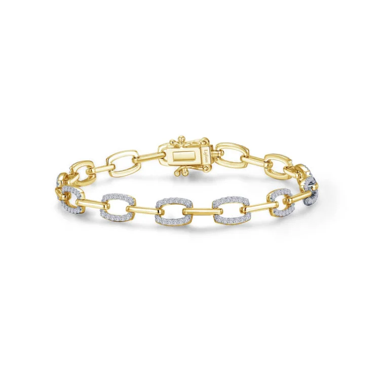 women's bracelets with chic design -Alternating Link Bracelet