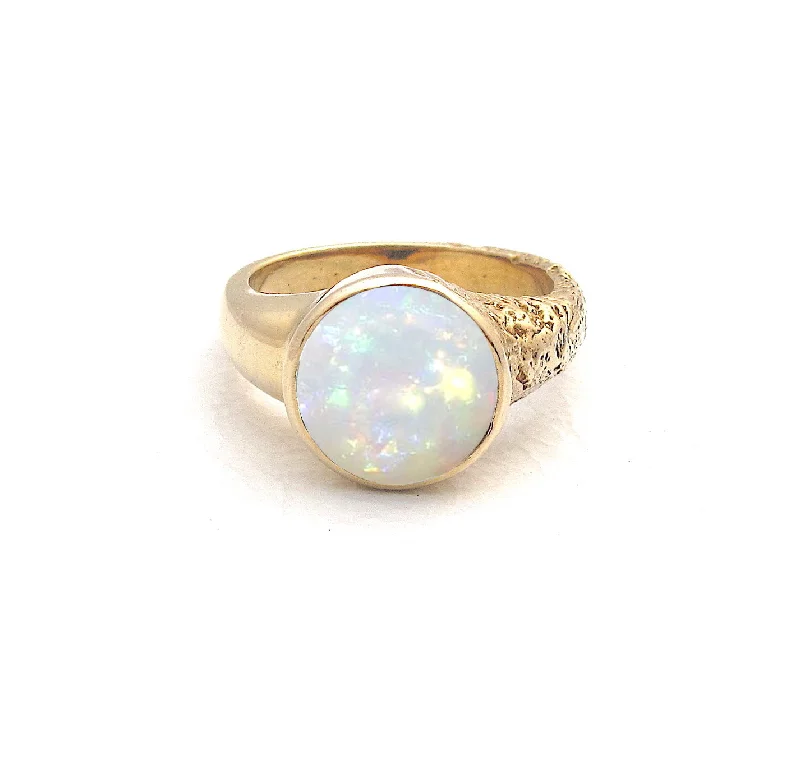 women's rings with gemstone halo -Fragment Opal Ring