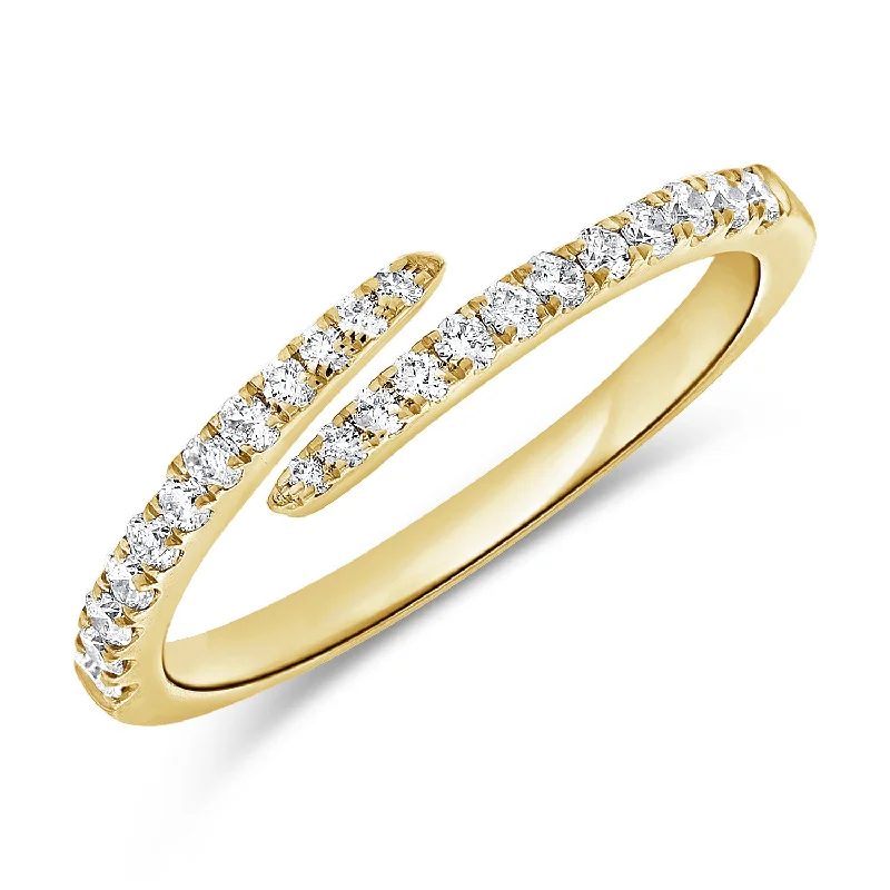 women's engagement rings with radiant-cut diamond -Timeless Diamond Wrap Ring