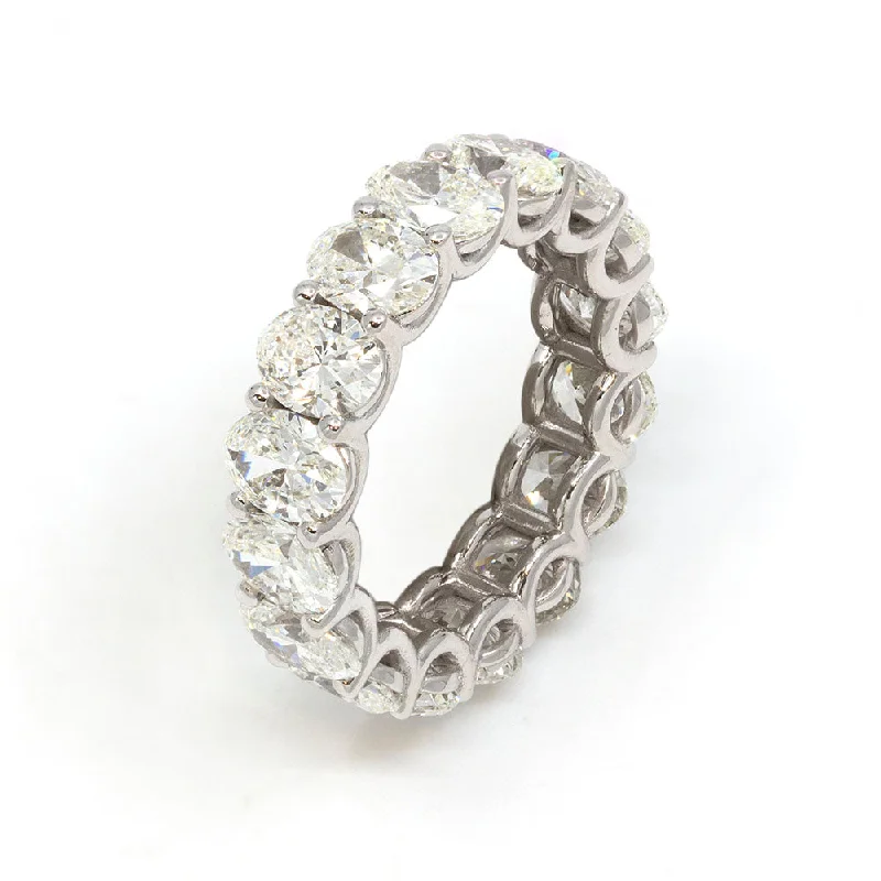 women's engagement rings with antique design -Oval Diamond Eternity Band