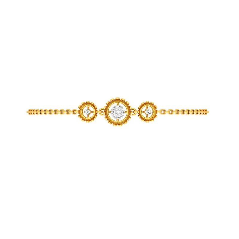 women's bracelets with braided design -Encircling Grace Of Gold Bracelet