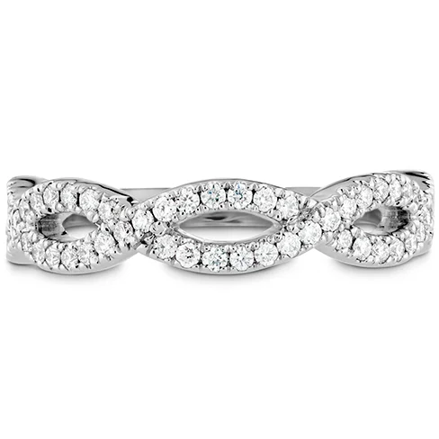 women's engagement rings with three-stone design -Hearts On Fire Destiny Twist Diamond Band