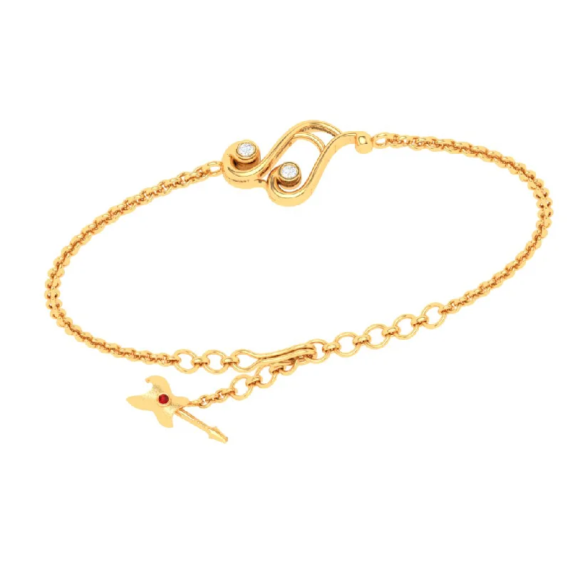 women's bracelets with beaded design -18KT Musical Note Gold Bracelet From Diamond Collection