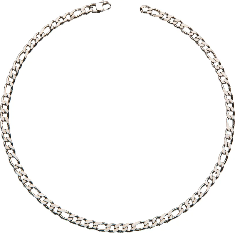 women's necklaces with long pendant -Unique & Co Stainless Steel Figaro Chain