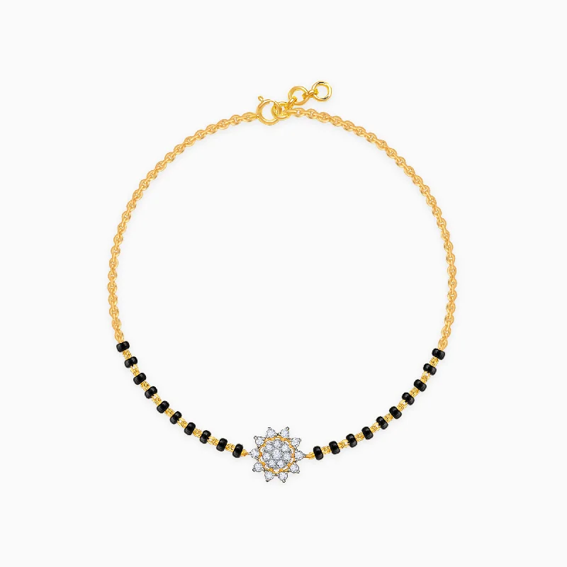 women's bracelets with minimalist style -Gold Devina Diamond Mangalsutra Bracelet