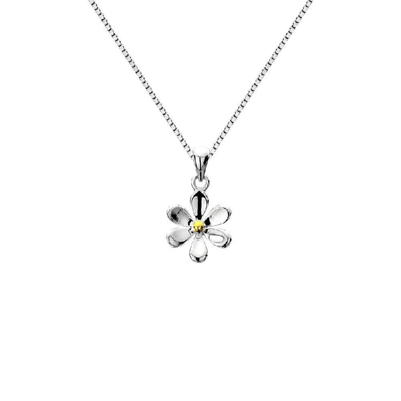 women's necklaces with sapphire -Sea Gems Daisy Flower Pendant