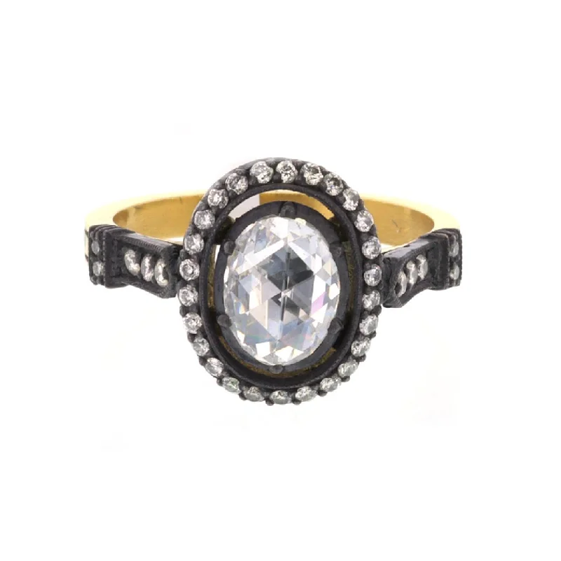 women's engagement rings with vintage design -1.24 ct Diamond with a 0.28 Diamond Halo Ring