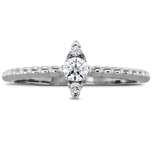 women's engagement rings with double diamond halo -Hearts On Fire Aerial Beaded Stackable Regal DIamond Band