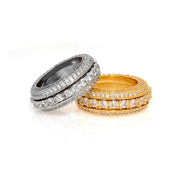 women's rings with diamond accents -Spinner Ring