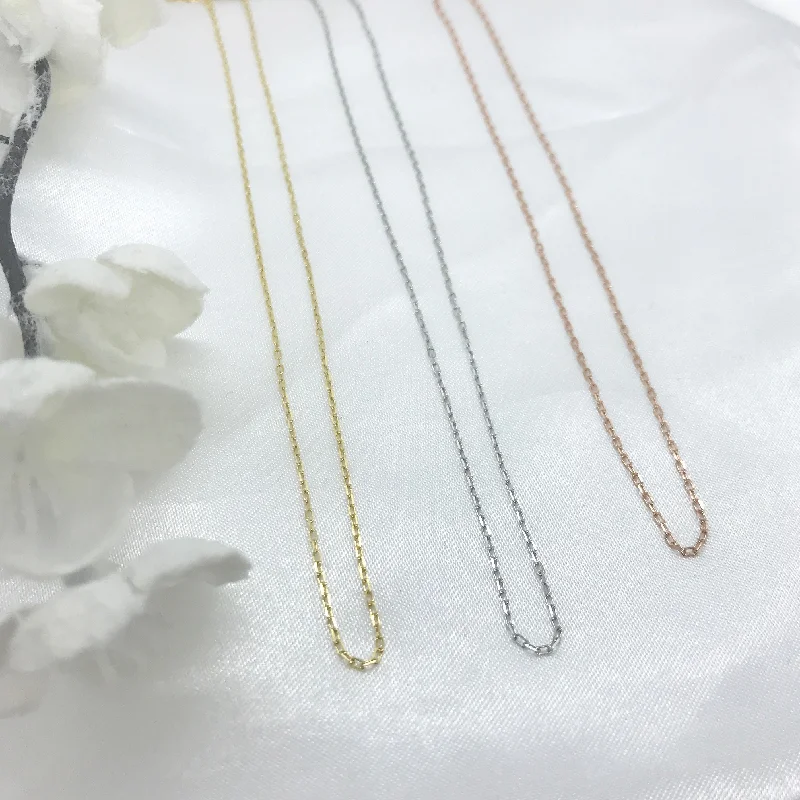 women's necklaces with cubic zirconia -10k Gold Dainty Chain