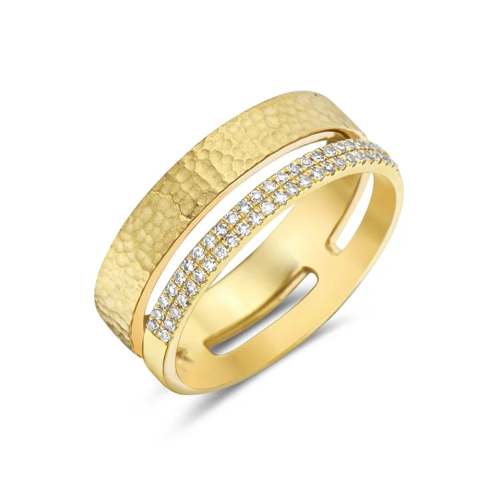 women's rings with playful design -Bassali Sienna 14k Yellow Gold Fashion Ring RG14077D