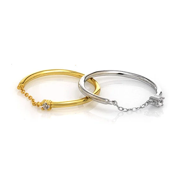 women's rings with double band -Bebe Ring