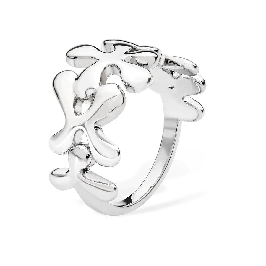 women's rings with vintage design -Lucy Q Sterling Silver Half Splash Ring