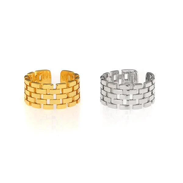 women's rings with statement design -Brick Ring