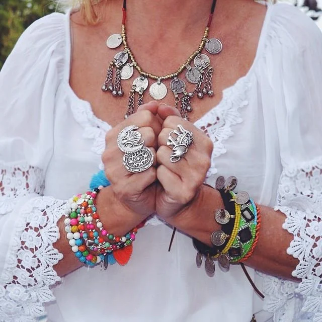 women's rings with geometric design -Anatolian Boho Ring - "Seashell"