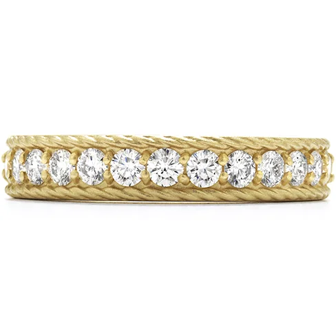 women's engagement rings with round-cut diamond -Hearts On Fire Diamond Bar Braided Band with Satin Finish