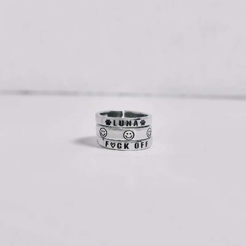 women's rings with vintage-inspired band -SKINNY Custom Rings