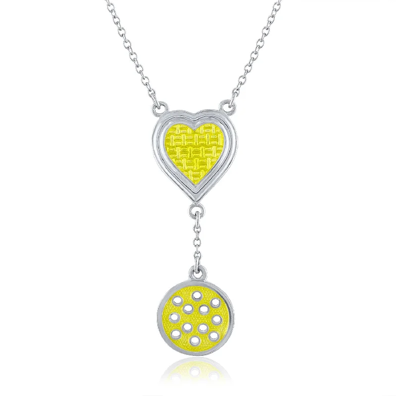 women's necklaces with heart-shaped design -Enamel 2-D Pickle Ball Collection