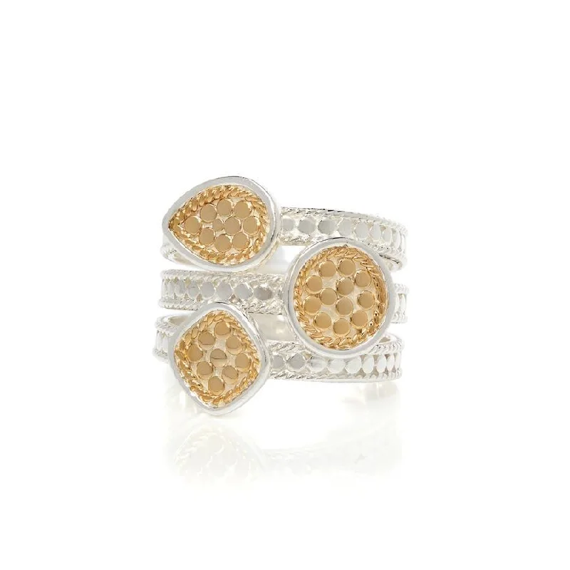 women's rings with three-stone design -Anna Beck Classic Stacking Rings