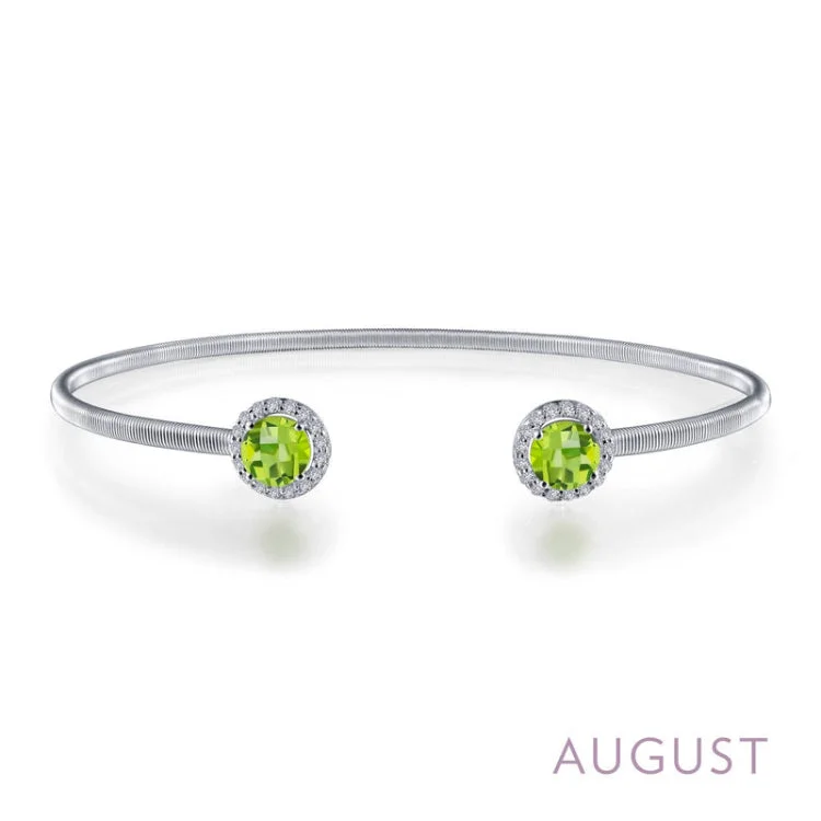 women's bracelets with antique style -August Birthstone Bracelet