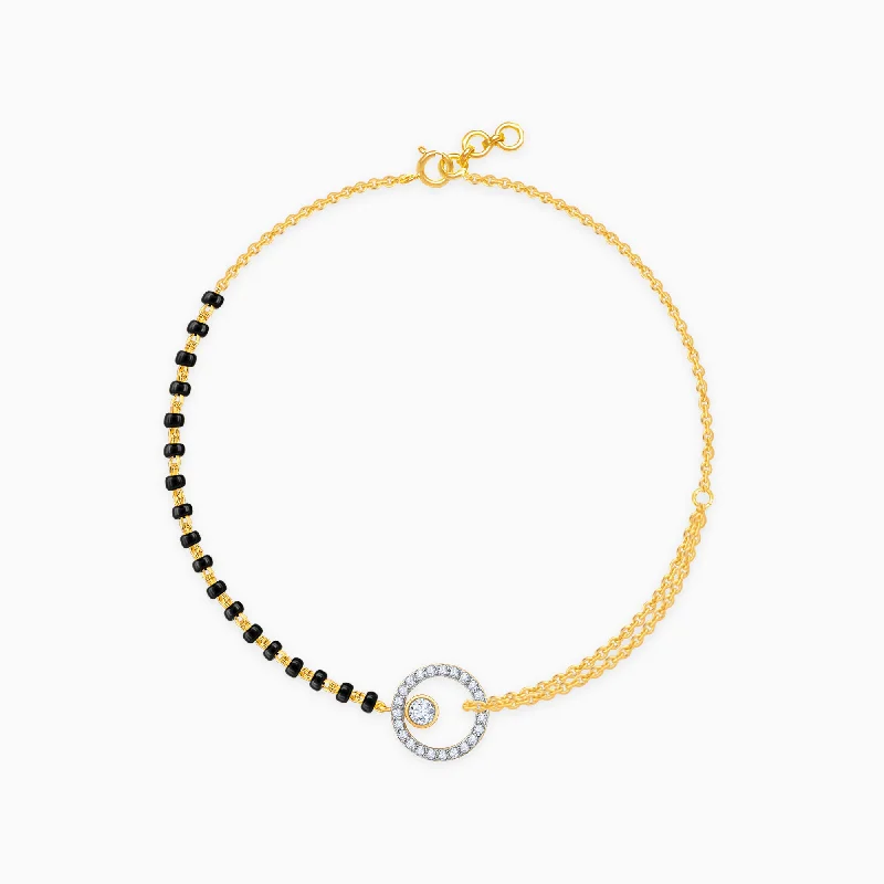 women's bracelets with charm design -Gold Maya Diamond Mangalsutra Bracelet