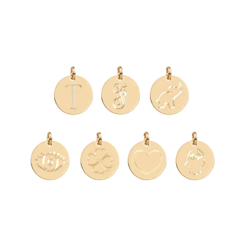 women's necklaces with sparkling diamonds -Sandy Engraved Round Discs