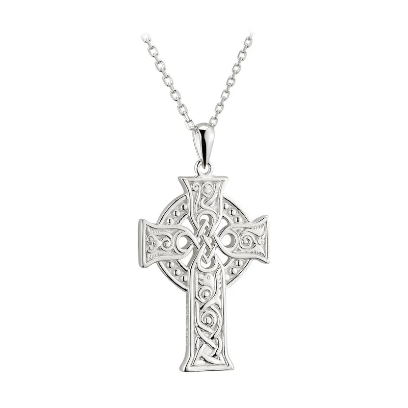 women's necklaces with sophisticated design -Four Apostles Celtic Cross