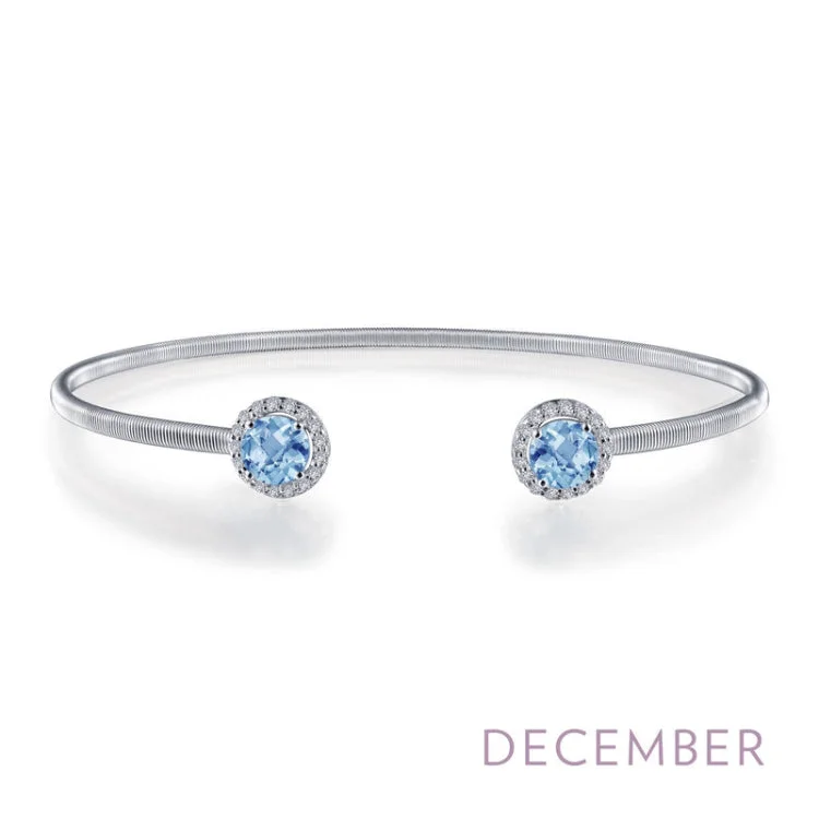 women's bracelets with vintage finish -December Birthstone Bracelet