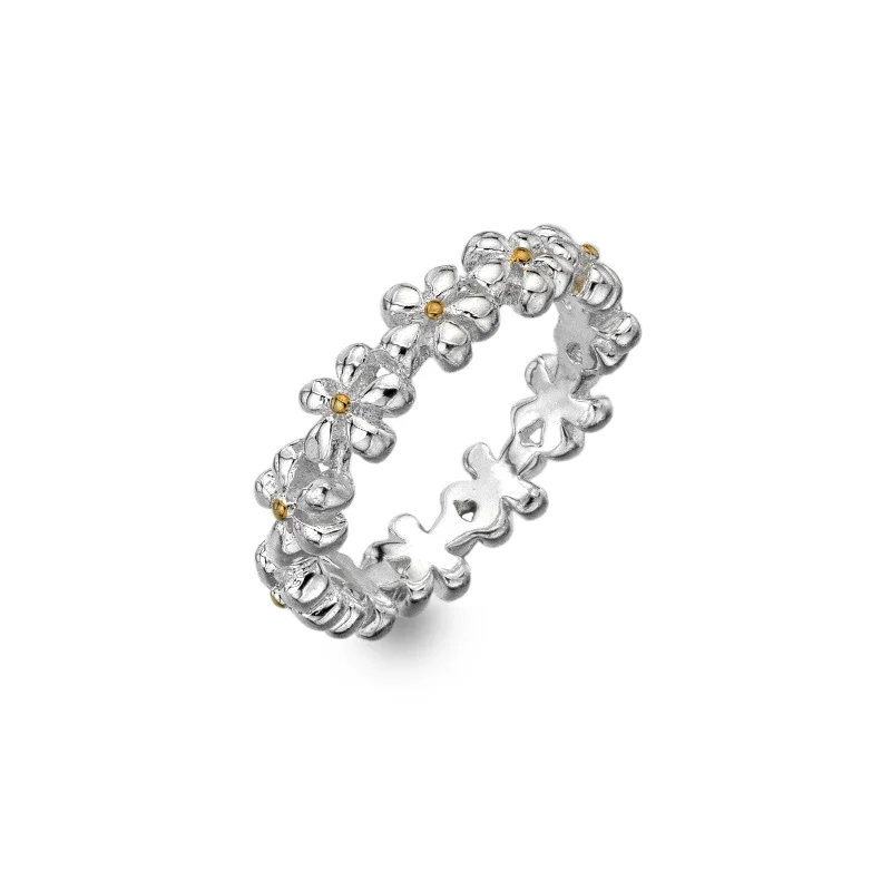 women's rings with delicate accents -Sea Gems Daisy Chain Ring