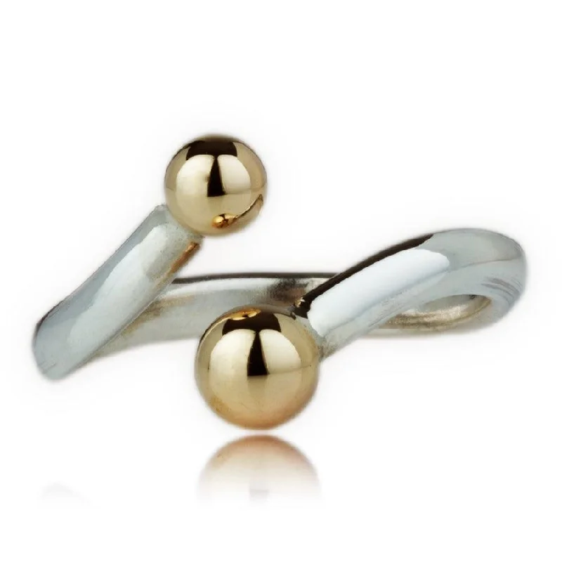 women's rings with vintage-inspired band -Lavan 9ct Gold and Sterling Silver Ring