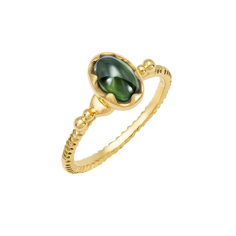 women's rings with sapphire -Tourmaline "Calypso" Wishing Well Ring