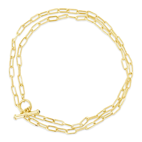 women's necklaces with statement design -Smooth & Twisted Link Gold Chain