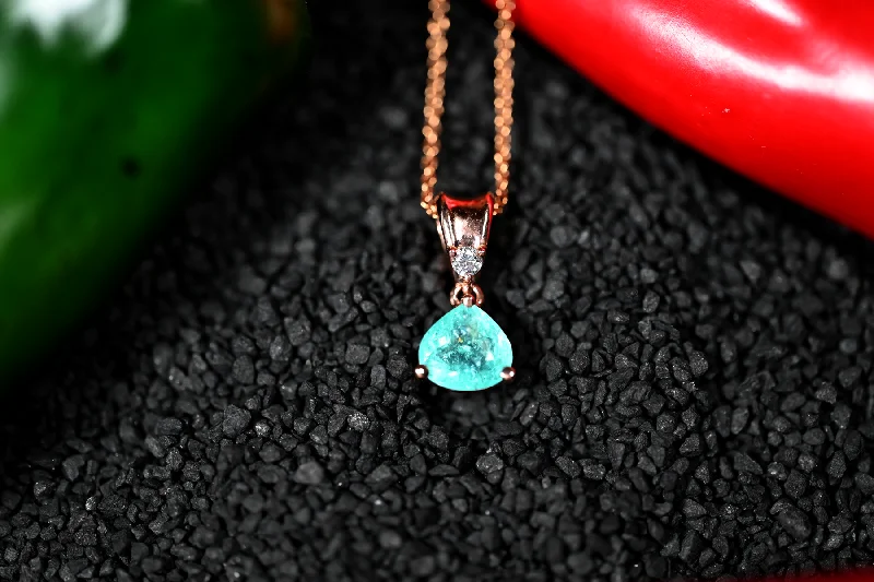 women's necklaces with diamond accents -1.91CT Paraiba Tourmaline Custom Pendant