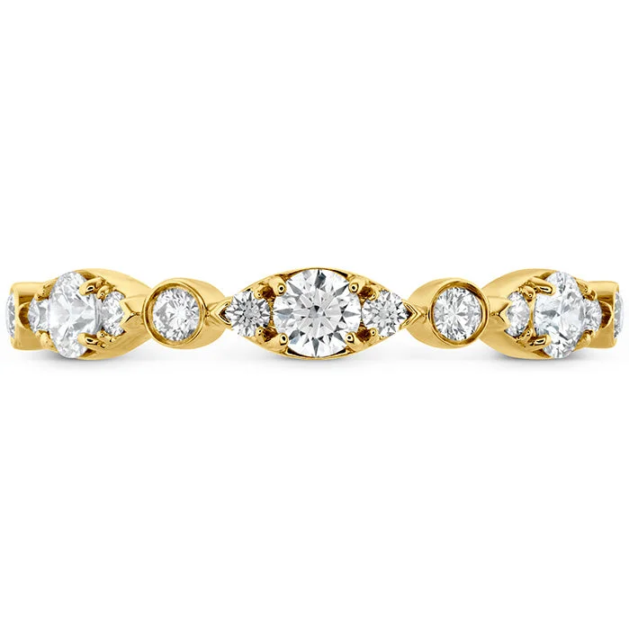 women's engagement rings with side diamond baguettes -Hearts On Fire Regal Bezel Diamond Band