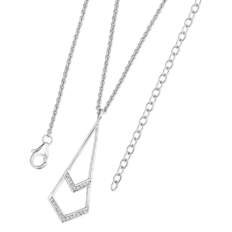 women's necklaces with sleek style -Lucy Q Art Deco Tie Pendant