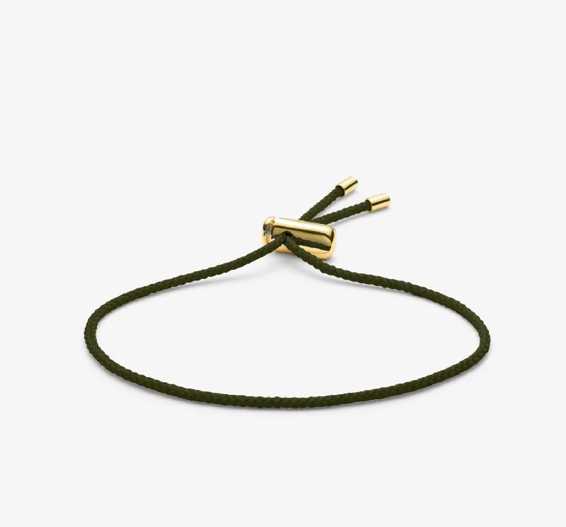 women's bracelets with double chain -Cameron Cord Bracelet | Olive