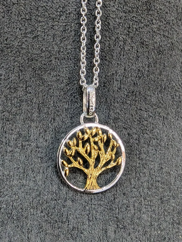 women's necklaces with pendant and charm -Unique & Co Gold Tree of Life Pendant - Reversible