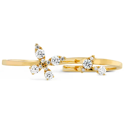 women's engagement rings with large side diamonds -Hearts On Fire Aerial Diamond Double Ring